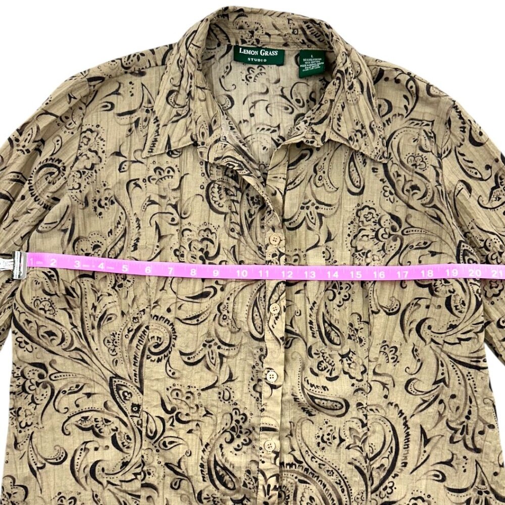 Lemon Grass Studio Button Down Blouse - image 9